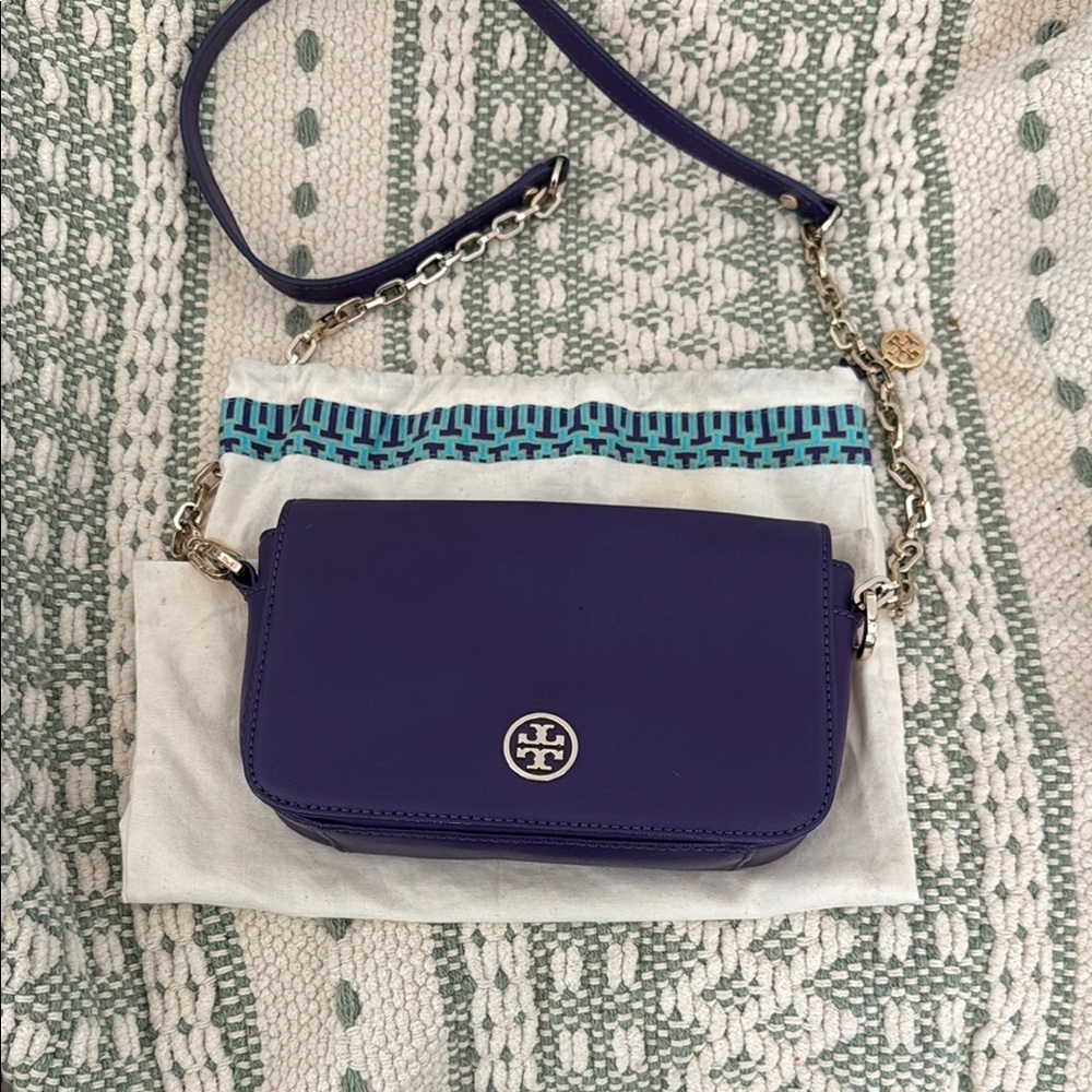 Tory Burch Purple Crossbody Bag with Sleek Design